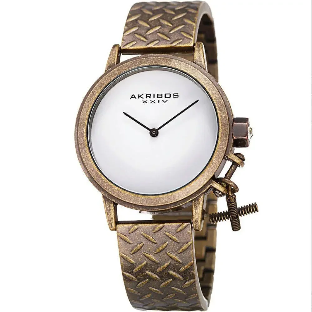 NEW Akribos XXIV Brushed Antique Bronze Unisex Watch (ARXX040)